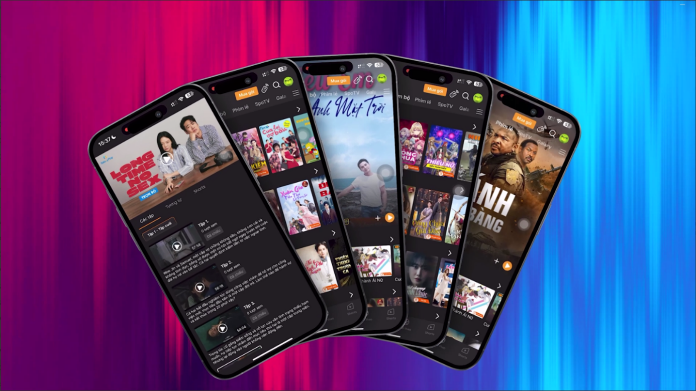 Giao diện ứng dụng MyTV trên màn hình smartphone