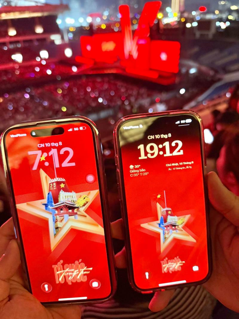 Chất lượng sóng di động VinaPhone 5G tại sự kiện Tổ quốc trong tim