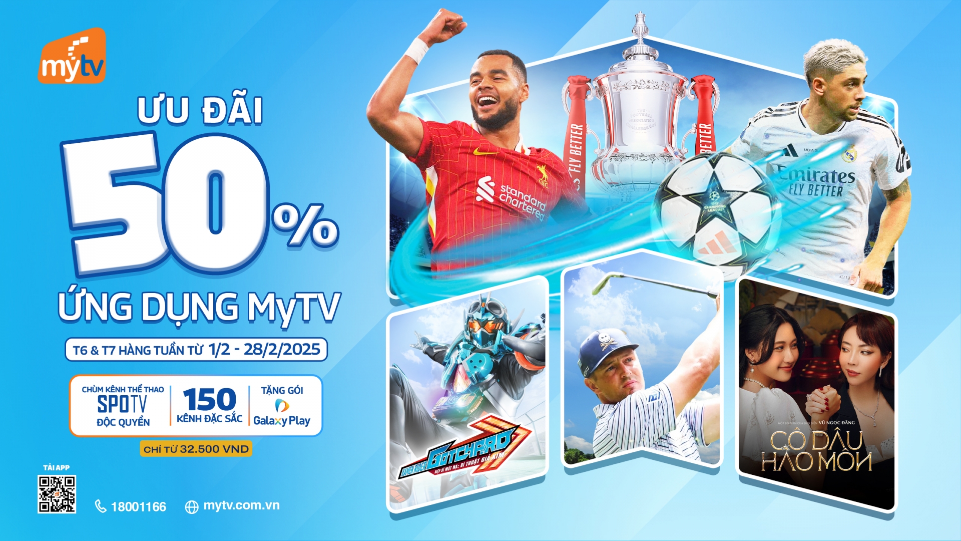 Ưu đãi mới nhất: MyTV giảm giá 50% gói cước dành cho đa nhà mạng