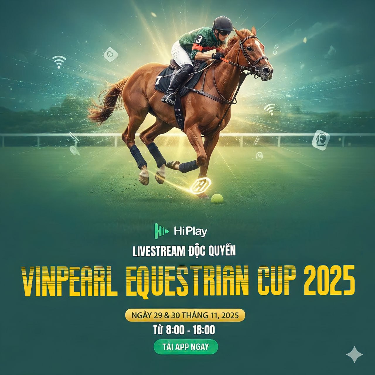 Chỉ còn 3 ngày - Giải cưỡi ngựa đẳng cấp quốc tế sẽ bùng nổ trên HiPlay