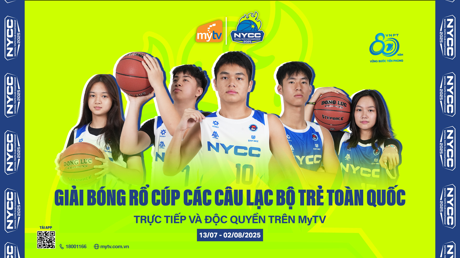 Giải Bóng rổ Cúp Các Câu lạc bộ Trẻ Toàn quốc 2025 khởi tranh - độc quyền, miễn phí trên Truyền hình MyTV