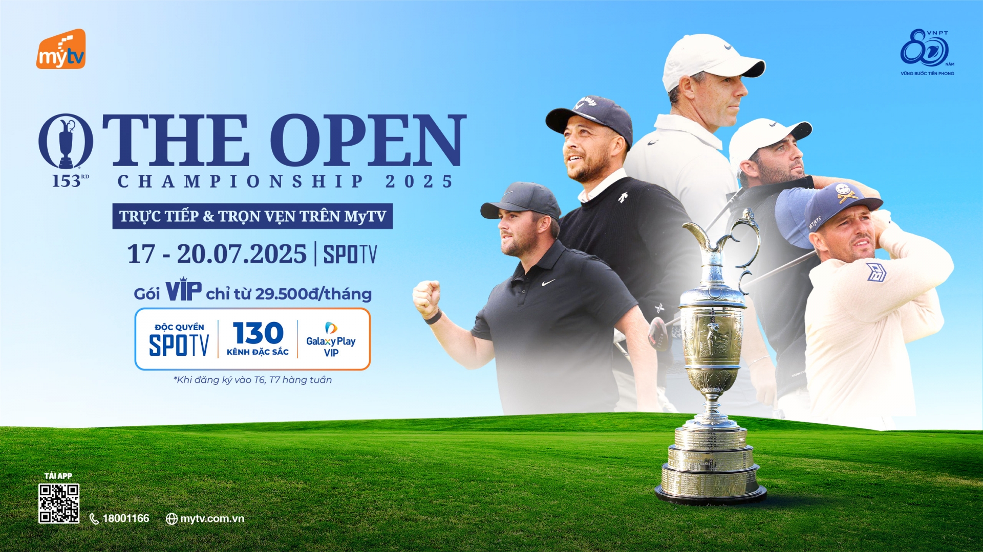 Thưởng thức trọn vẹn The Open Championship 2025 – Giải golf danh giá nhất thế giới trên truyền hình MyTV