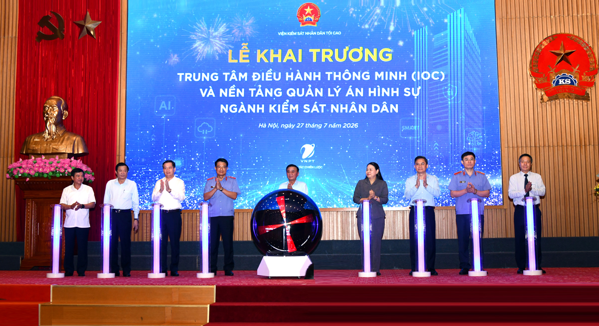 VNPT đồng hành xây dựng, khai trương IOC và Nền tảng quản lý án hình sự ngành Kiểm sát nhân dân