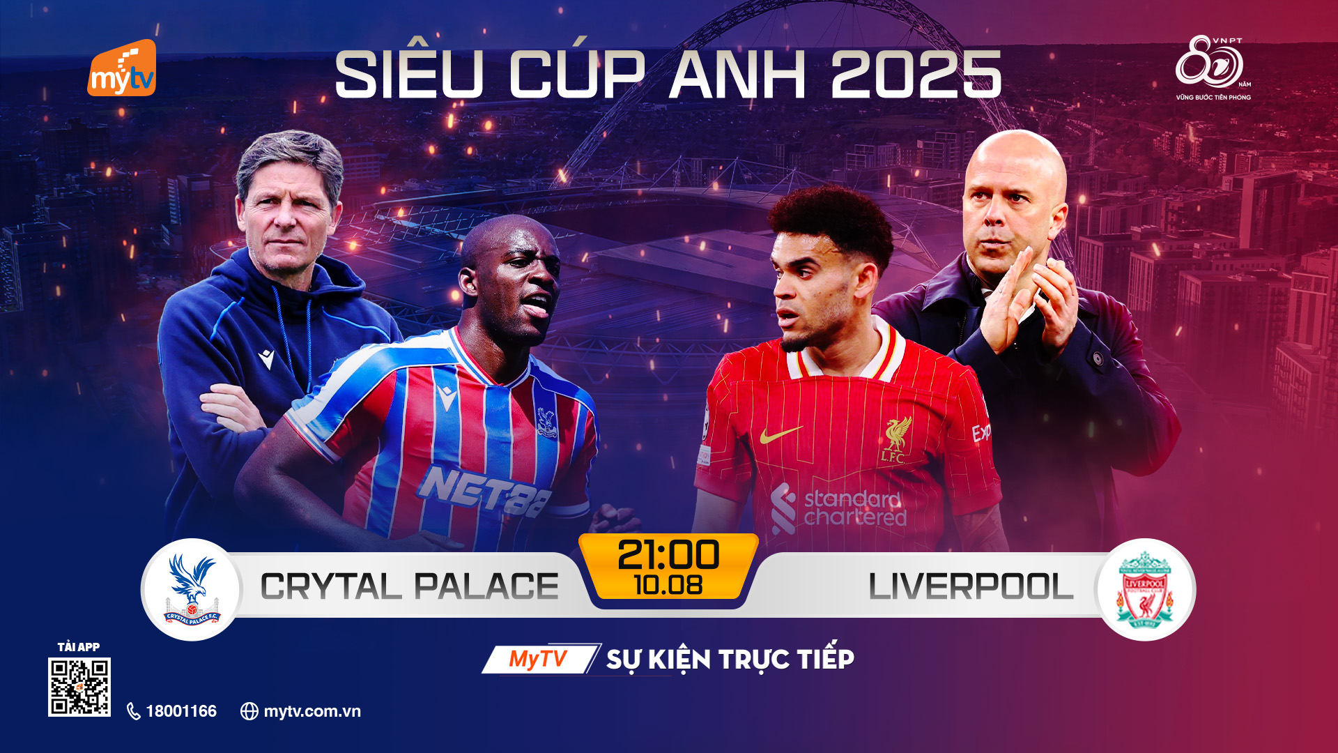 Xem Siêu cúp Anh 2025 - Liverpool vs Crystal Palace miễn phí, trọn vẹn trên MyTV