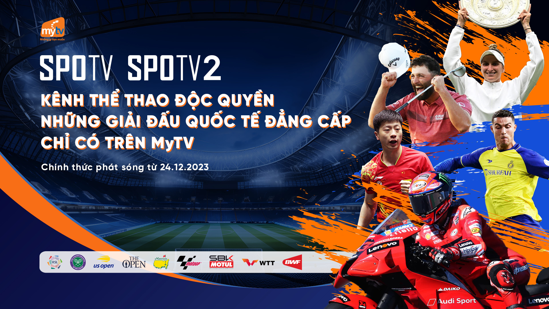 MyTV Television exclusively provides SPOTV sports channels in Vietnam