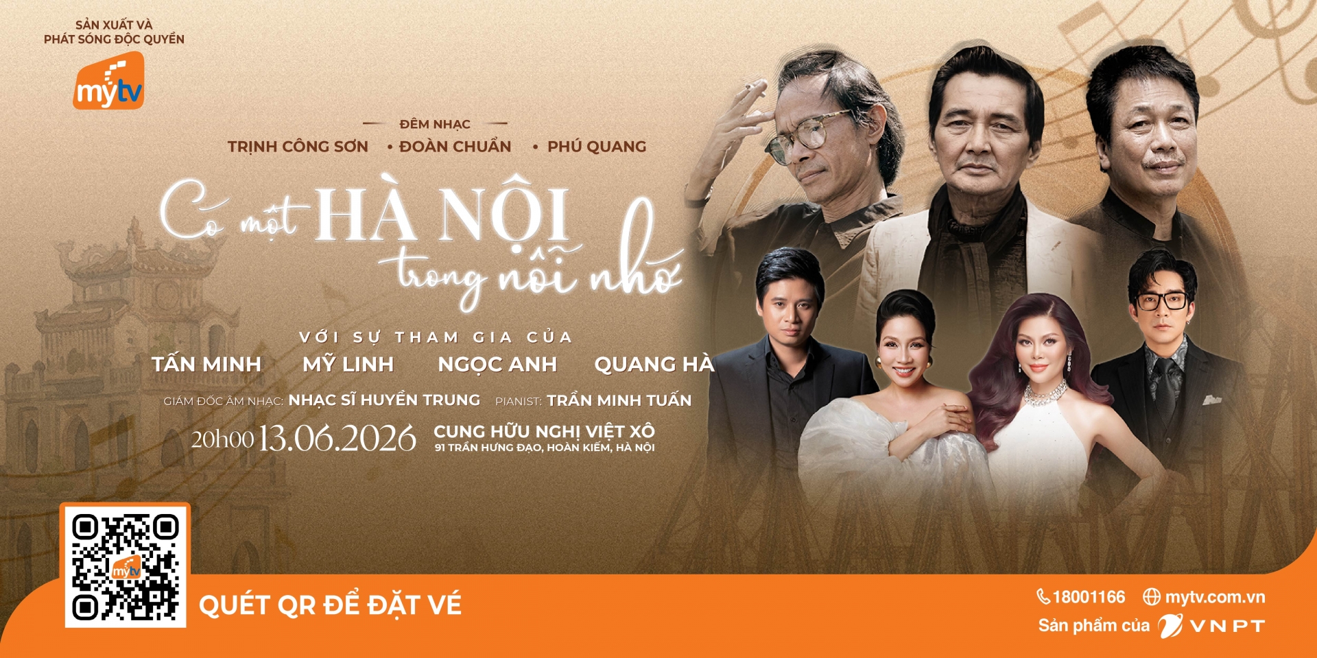 MyTV phát trực tiếp độc quyền đêm nhạc "Có một Hà Nội trong nỗi nhớ" – Nơi những giai điệu bất tử tìm về